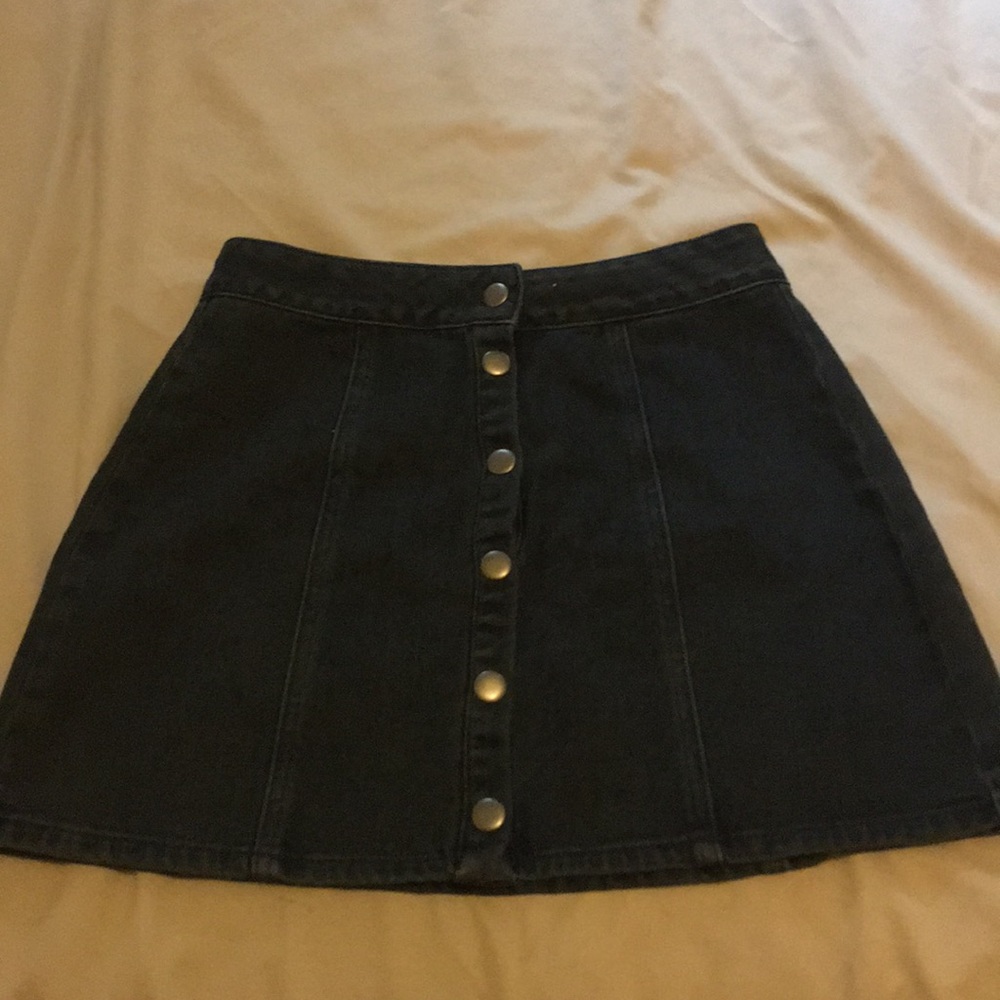 Brandy Melville button down blue denim skirt